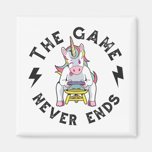 Het spel eindigt nooit voor Unicorns Magneet (Voorkant)