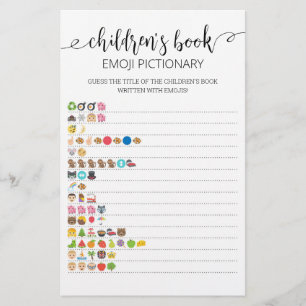 Het spel Emoji Pictionary van het Boek van kindere