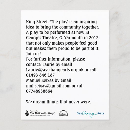 Het spel flyer (Achterkant)