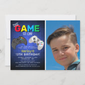 Het spel is aan! Foto | Video Game Birthday Kaart (Voorkant)