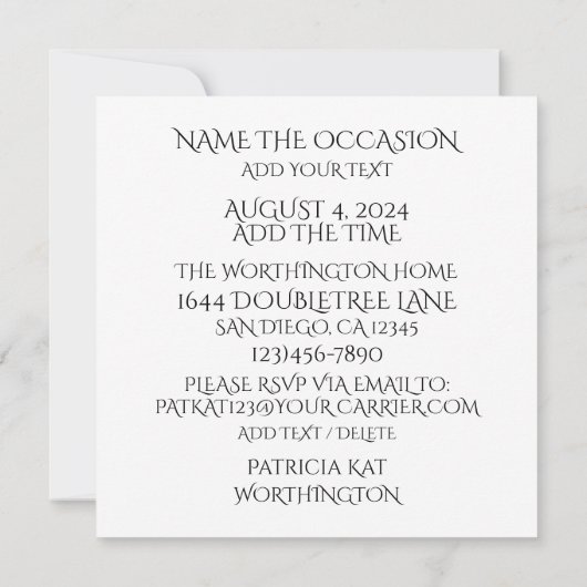 Het spel is aan kaart (Achterkant)