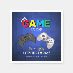 Het spel is aan!   Video Game Birthday Servet