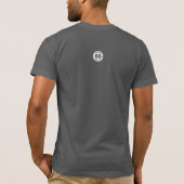 Het spel is mentaal rood/wit op asfalt t-shirt (Achterkant)