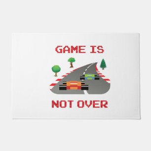 Het spel is niet over Pixelated Video Game Deurmat