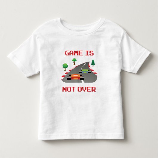 Het spel is niet over Pixelated Video Game Kinder Shirts (Voorkant)