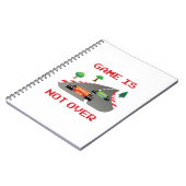 Het spel is niet over Pixelated Video Game Notitieboek (Linkerzijde)