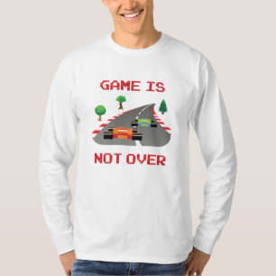 Het spel is niet over Pixelated Video Game T-shirt