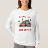 Het spel is niet over Pixelated Video Game T-shirt (Voorkant)