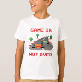 Het spel is niet over Pixelated Video Game T-shirt (Voorkant)