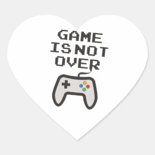 Het spel is nog niet voorbij hart sticker