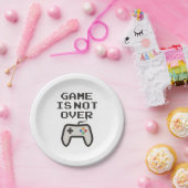 Het spel is nog niet voorbij papieren bordje (Feest)