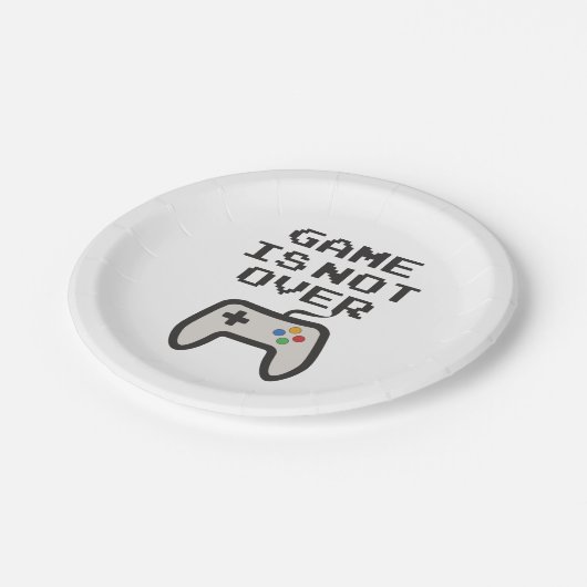 Het spel is nog niet voorbij papieren bordje