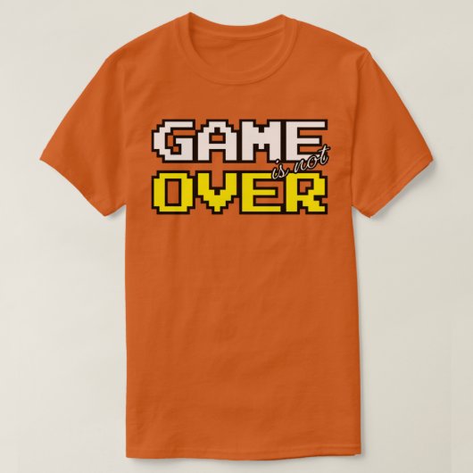 Het spel is nog niet voorbij t-shirt (Design voorkant)