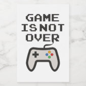 Het spel is nog niet voorbij voedselcontainer etiket (Enkel label)