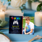 Het spel is uit! Aangepaste Foto Video Game Verjaa Kaart