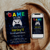 Het spel is uit! Aangepaste Foto Video Game Verjaa Kaart