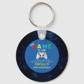 Het spel is uit! Aangepaste Foto Video Game Verjaa Sleutelhanger (Voorkant)