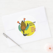 Het spel is up T-shirt Ronde Sticker (Envelop)