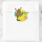 Het spel is up T-shirt Ronde Sticker (Tas)