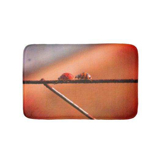 Het spel Ladybugs volgt de Leider dicht Badmat (Voorkant)