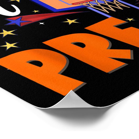 Het spel speelt zich af in het Pre K Prek Basketba Poster (Hoek)