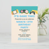 Het spel Tijd Kinder Gepersonaliseerde Gaming Birt Kaart (Staand voorkant)