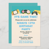 Het spel Tijd Kinder Gepersonaliseerde Gaming Birt Kaart (Voorkant / Achterkant)