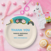 Het spel Tijd Kinder Gepersonaliseerde Gaming Birt Papieren Bordje (Feest)