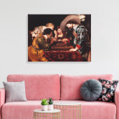 Het spel van Backgammon Canvas Afdruk (Insitu (Woonkamer))