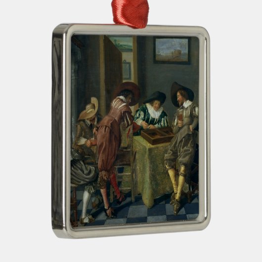 Het spel van Backgammon Metalen Ornament (Rechts)