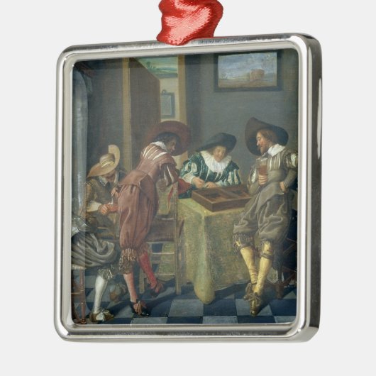 Het spel van Backgammon Metalen Ornament (Links)