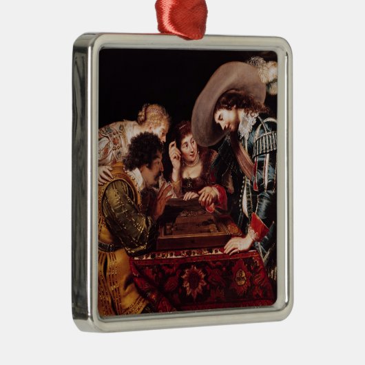 Het spel van Backgammon Metalen Ornament (Rechts)