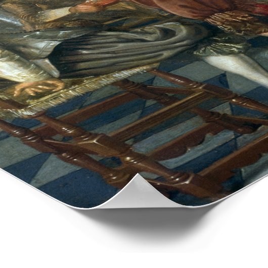 Het spel van Backgammon Poster (Hoek)