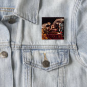 Het spel van Backgammon Vierkante Button 5,1 Cm (In situ)