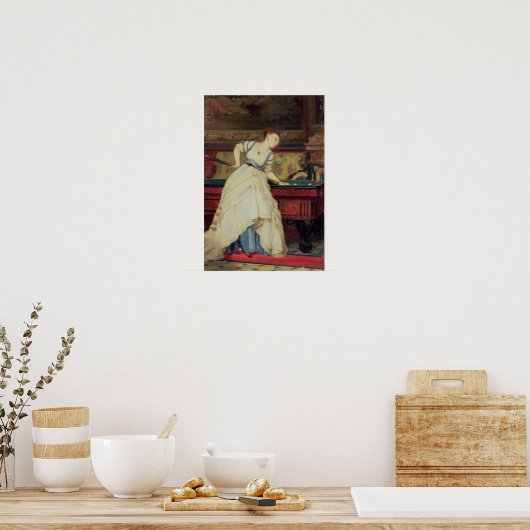 Het spel van Billiards, 19e eeuw Poster (Keuken)