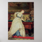Het spel van Billiards, 19e eeuw Poster (Voorkant)
