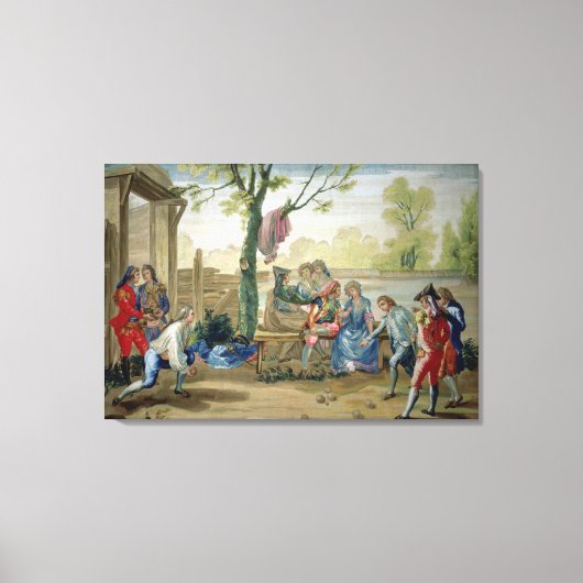 Het spel van Bowls Canvas Afdruk (Voorkant)