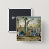 Het spel van Bowls Vierkante Button 5,1 Cm (Voorkant /achterkant)