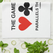 Het spel van de brug parallaliseert het spel van h theedoek (Gevouwen)