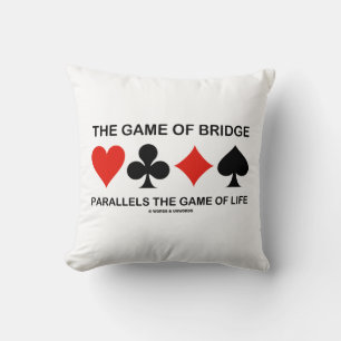 Het spel van de brug vormt het spel van het leven kussen