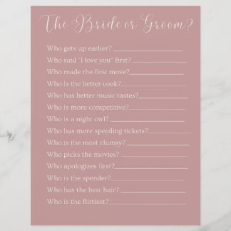 het spel van de bruid of de groom