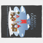 Het spel van de kerst van Gnomen komt eraan Fleece Deken (Voorkant (Horizontaal))
