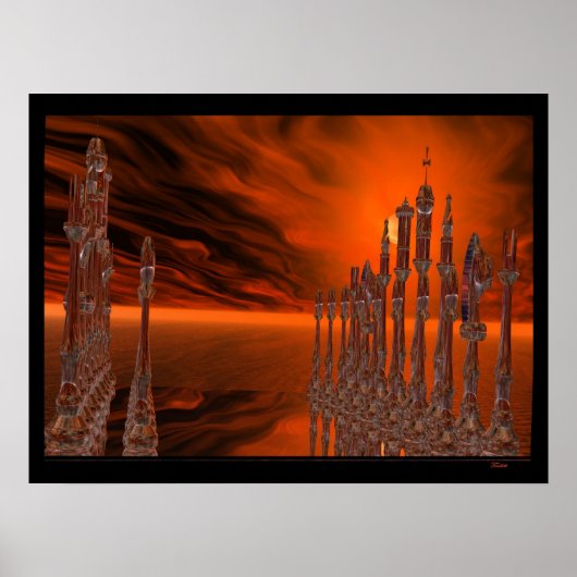 Het spel van de schaak poster (Voorkant)