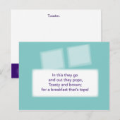 Het spel van de schatjacht - Clue #4 - Toaster Briefkaart (Voorkant / Achterkant)