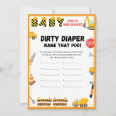 Het spel van het Baby shower van de bouw - editabl Kaart (Voorkant)