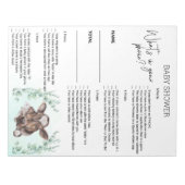 Het Spel van het baby shower wat in uw Koe van de  Notitieblok (Voorkant)