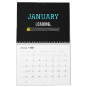 Het spel van het ladingsscherm 2024 Kalender (Jan 2027)
