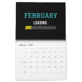 Het spel van het ladingsscherm 2024 Kalender (Feb 2027)