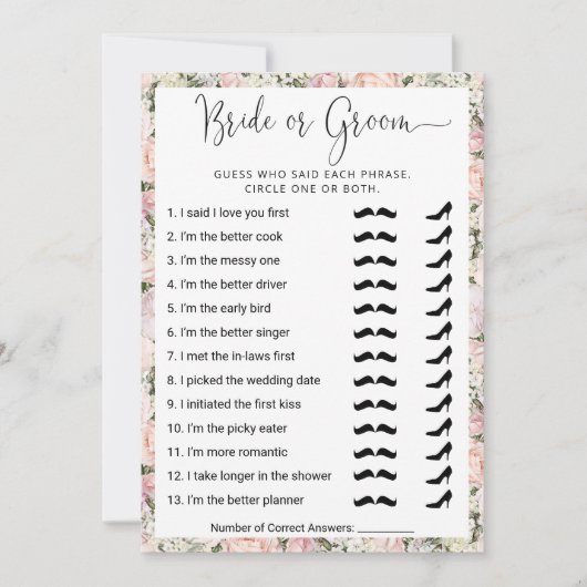 Het Spel van het vrijgezellenfeest wie kent de Paa Kaart (Voorkant)