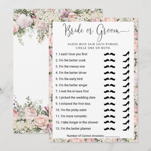 Het Spel van het vrijgezellenfeest wie kent de Paa Kaart (Voorkant / Achterkant)